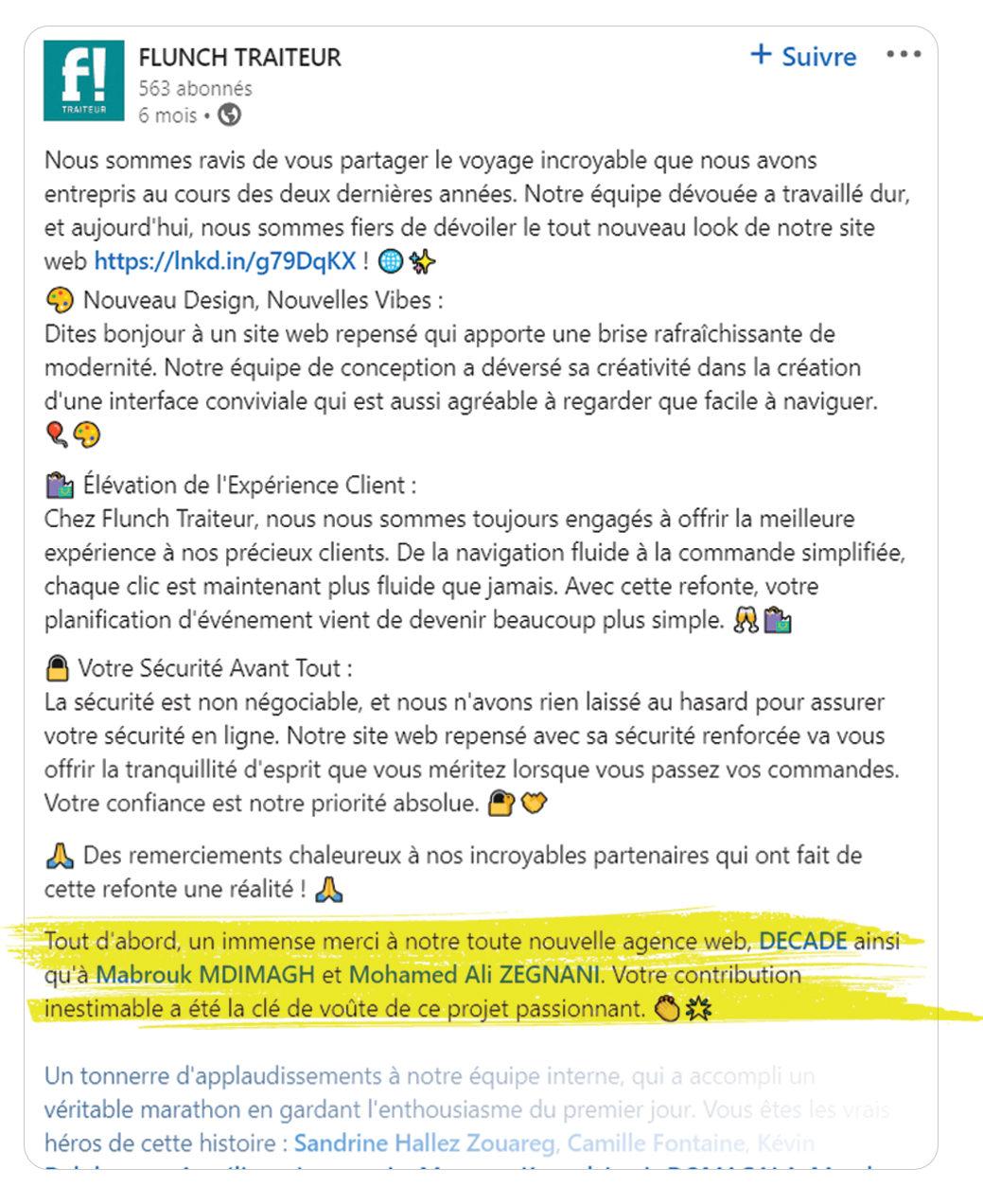 flunchtraiteur témoigne